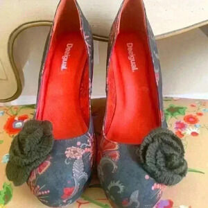 desigual womens aguila floral  shoes